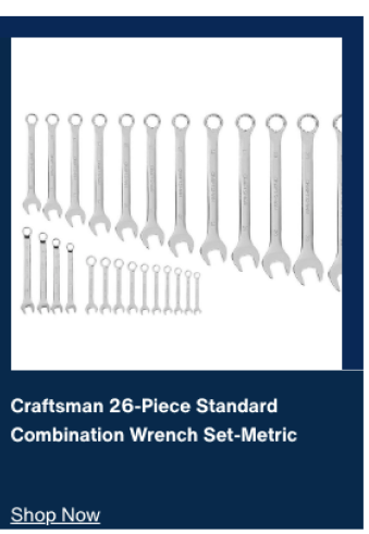 Craftsman 26-Piece Standard Combination Wrench Set-Metric